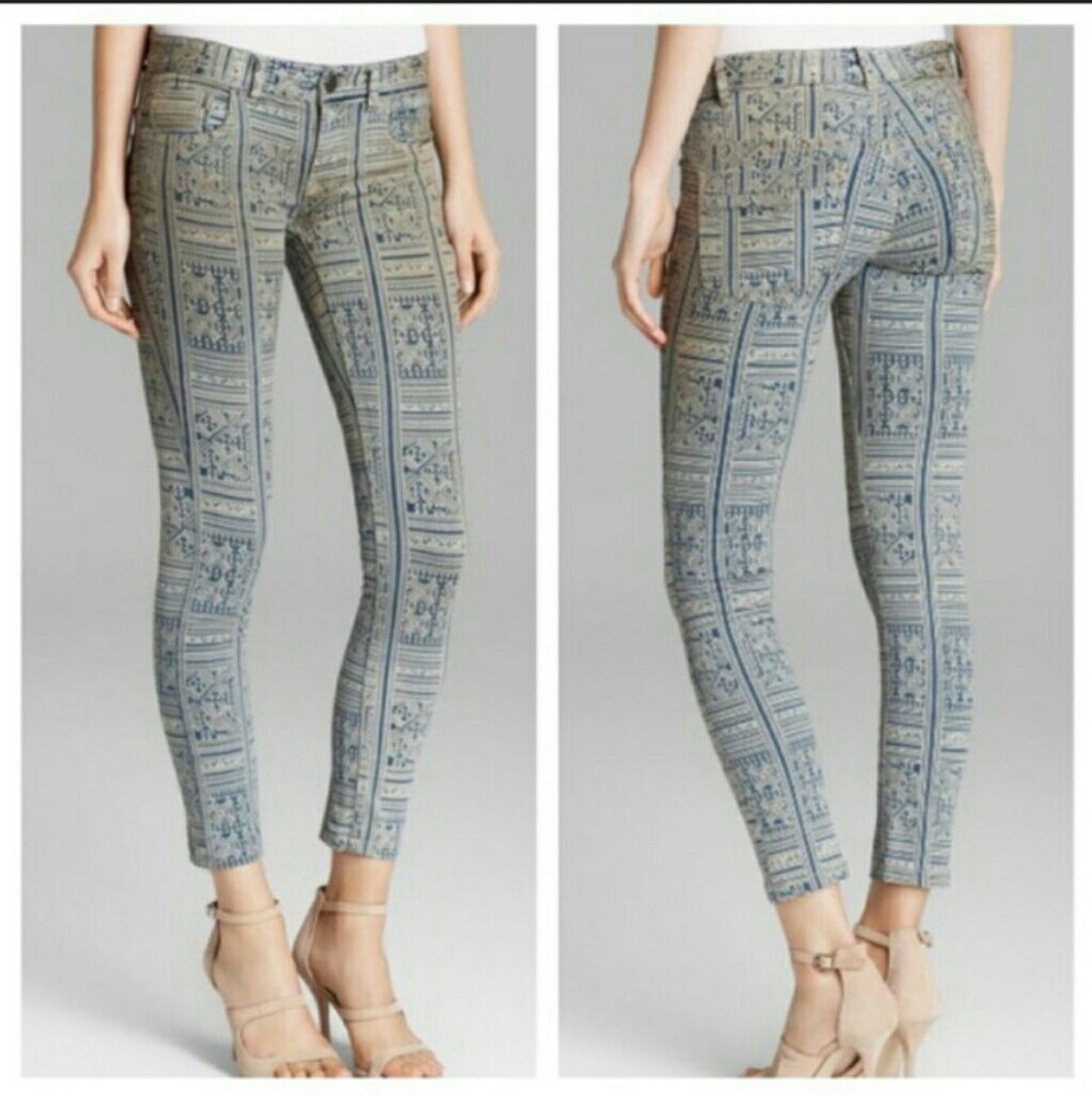 Free People Isla Batik Skinny Jeans size 26